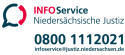 Banner zum INFOService Niedersächsische Justiz