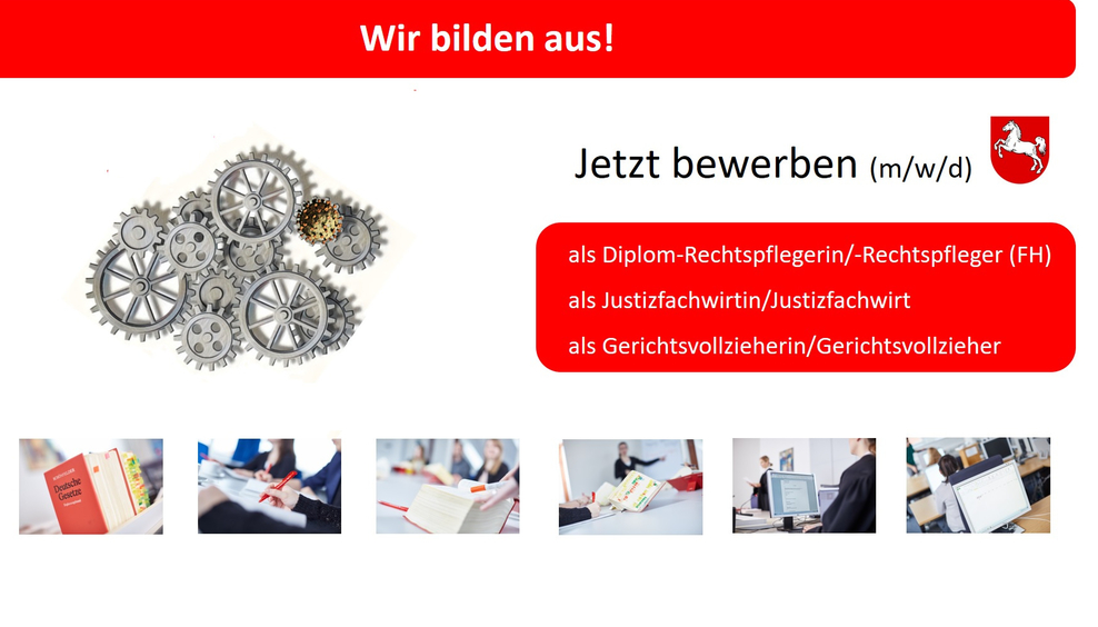 Slidergrafik (zur Ausbildung bei der Justiz)
